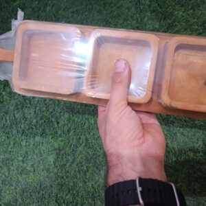 اردوخوری سه خانه چوبی دسته راکتی