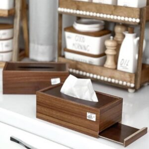 جا دستمال کاغذی چوبی