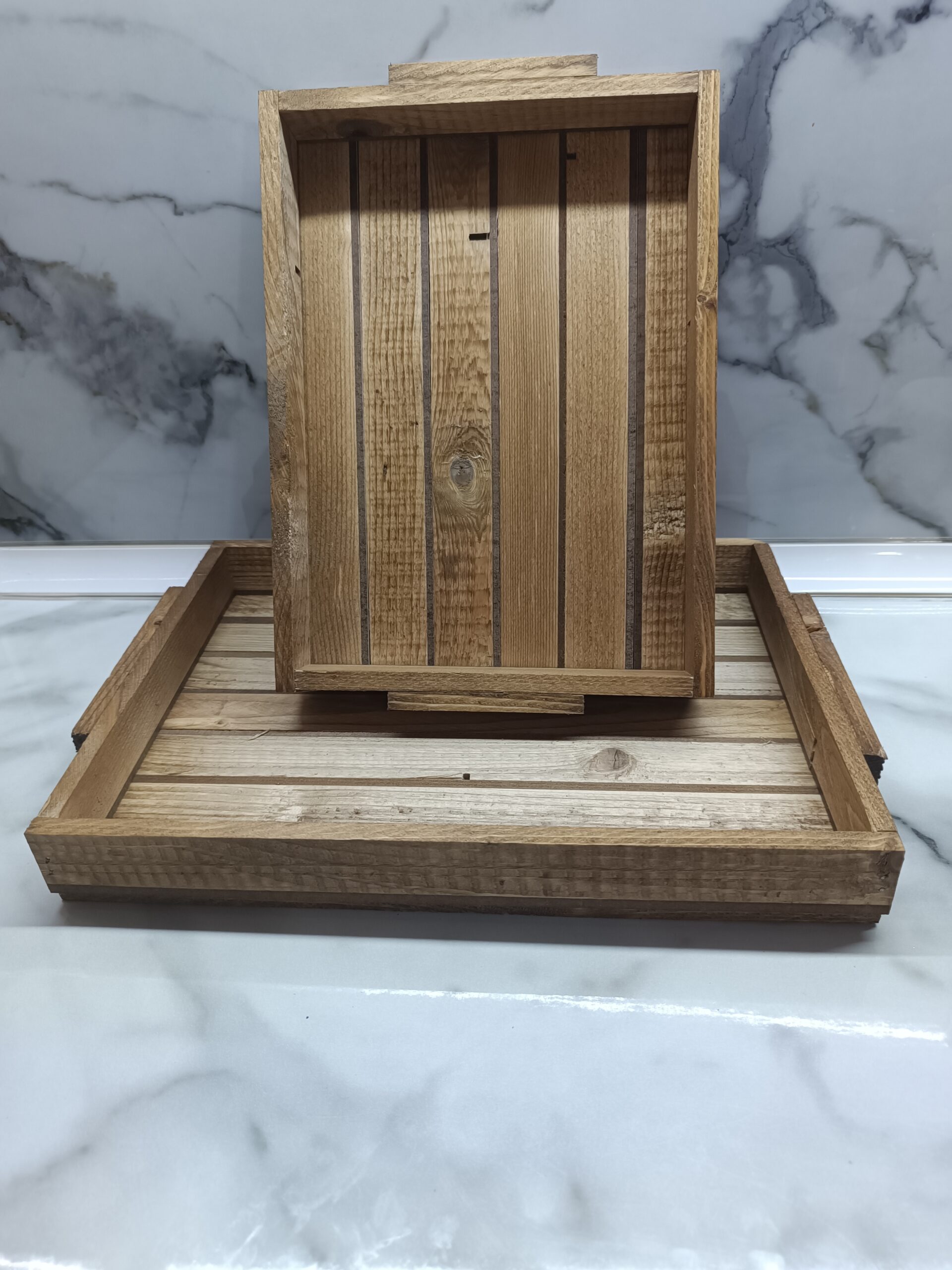 سینی دو تیکه چوبی 1 سینی چوبی جفتی