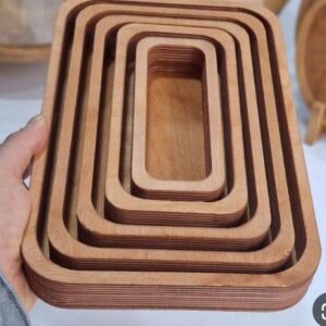 طرف پذیرایی 5 عددی چوبی