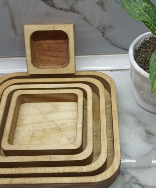 ظرف پذیرایی 5 تیکه چوبی